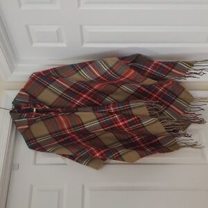 Nicole Red and Green Plaid Hooded Wrap